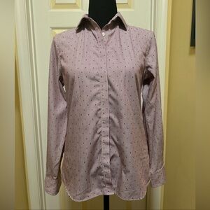 Lands' End Red and White Striped Shirt